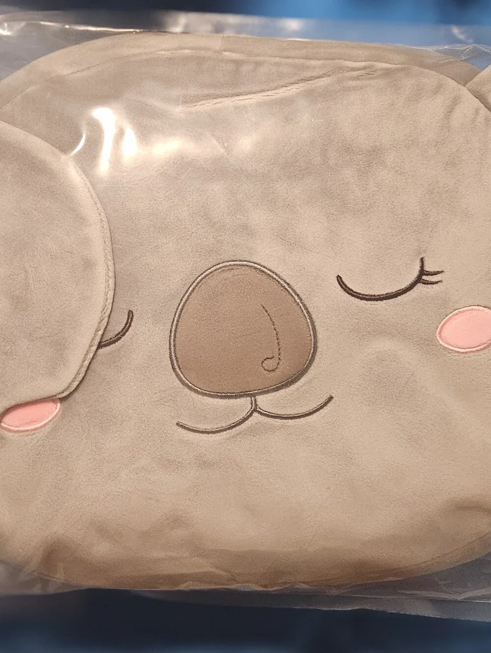 Gray Koala Plush Kids Pillow - Soft Travel & Nap Cushion